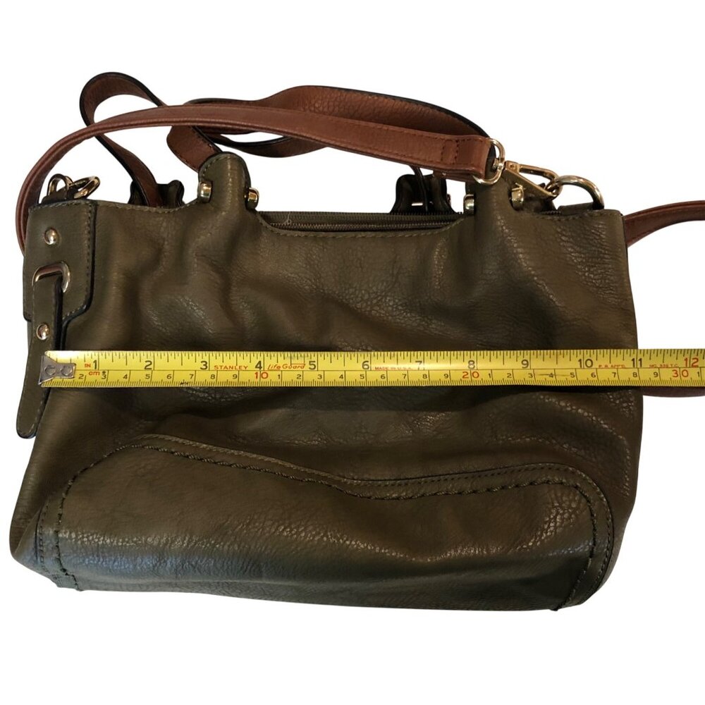 Olive Green Simply Noelle Convertible Faux Leather Crossbody Bag - Picture 9 of 12